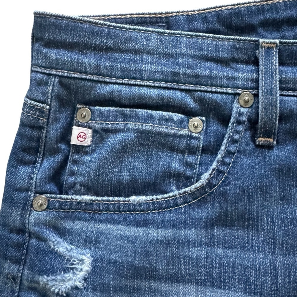 AG Hailey Ex-Boyfriend Roll Up Distressed Denim Shorts 31 - Picture 5 of 11